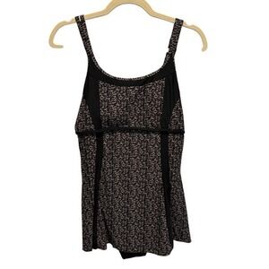 Shore‎ Shapes Leopard Print Swim Dress Adjustable Straps Built-In Cups Size 10
